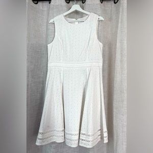 Calvin Klein White Sleeveless Dress